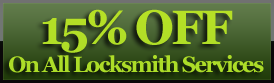 15% off on all locksmith services